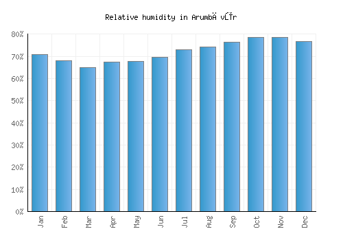Arumbāvūr relative humidity averages