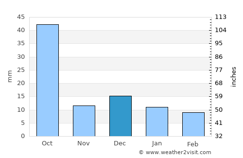 Arvi average rain in December
