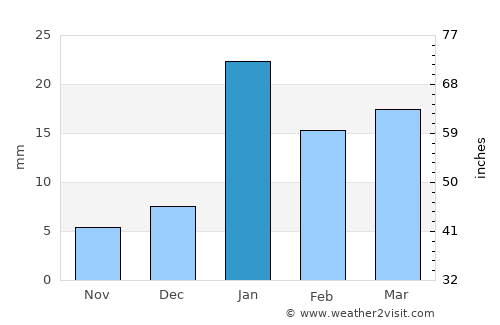 Asandh average rain in January