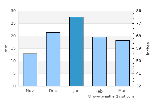 Ash Shaţrah average rain in January