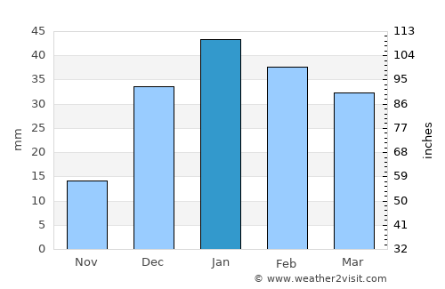 Aţ Ţafīlah average rain in January
