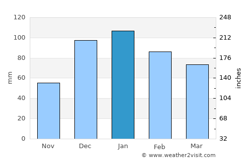 At Tall average rain in January