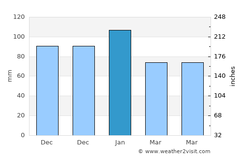 Aţ Ţayyibah average rain in January