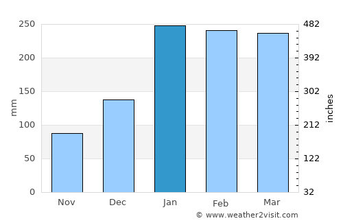 Atherton average rain in January