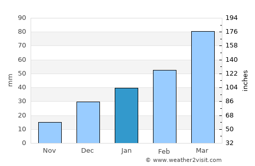 Athmuqam average rain in January
