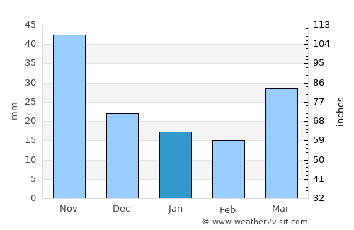 Augusta average rain in January