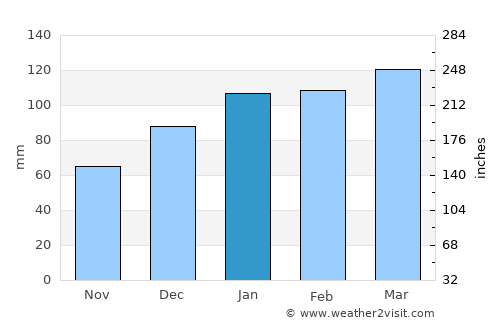 Augusta average rain in January