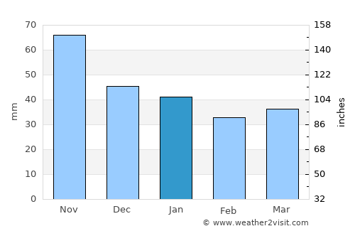 Auli average rain in January