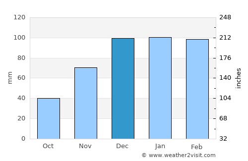 Avine average rain in December