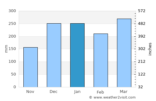 Babat average rain in January