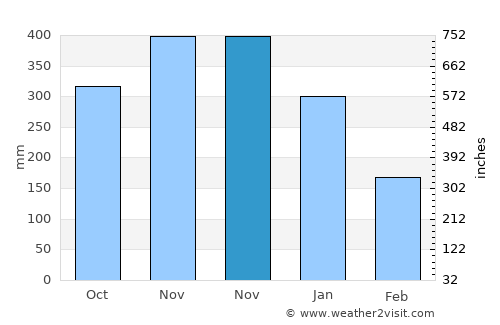 Bacon average rain in November