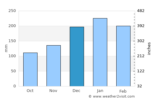 Bady Bassitt average rain in December
