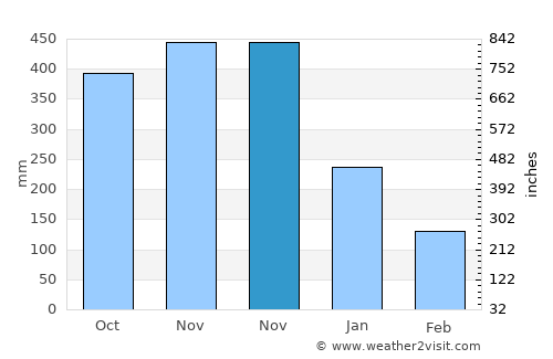 Bagacay average rain in November