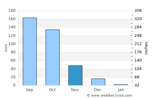 Bāgepalli average rain in November