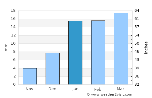 Bāgha Purāna average rain in January