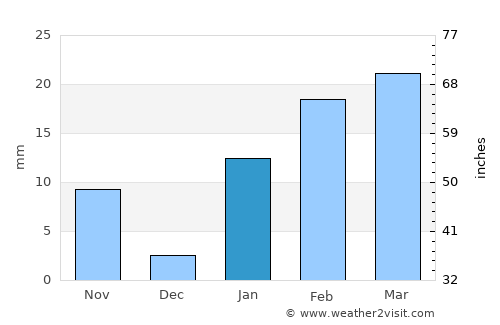 Bahula average rain in January