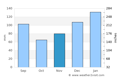 Bainbridge average rain in November