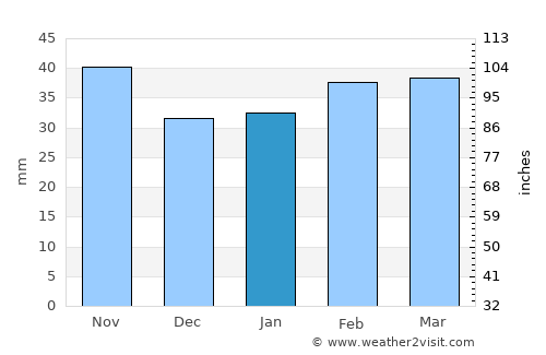 Baird average rain in January