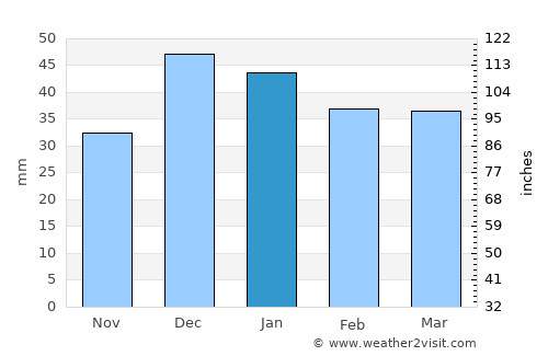 Bala average rain in January