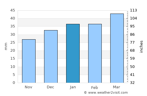 Balad average rain in January
