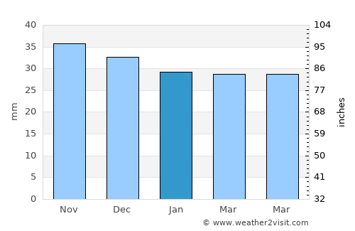 Bălăşeşti average rain in January