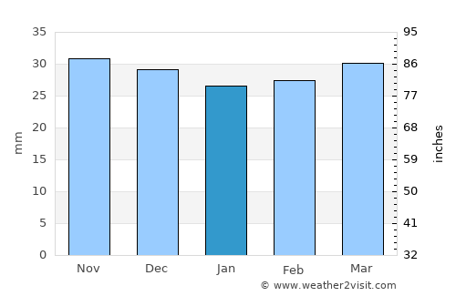 Bălcăuţi average rain in January