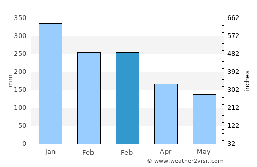 Balong average rain in February