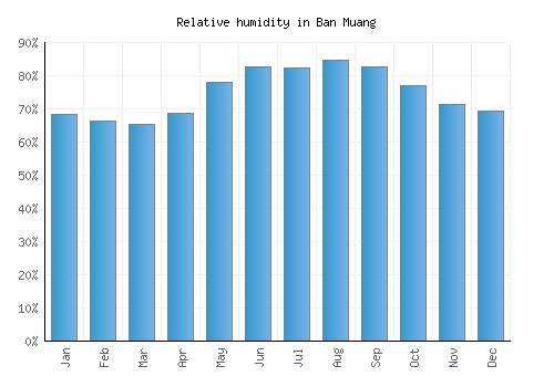 Ban Muang relative humidity averages