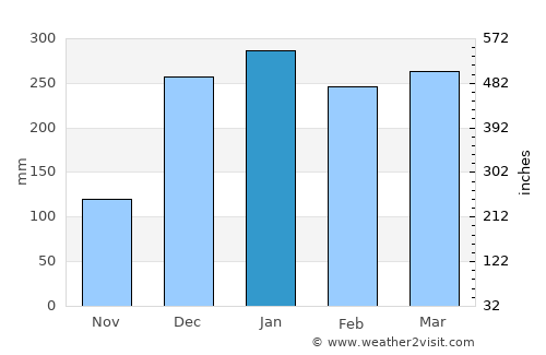 Bangkal average rain in January