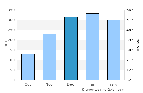 Banjarmasin average rain in December