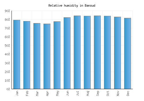 Bansud relative humidity averages