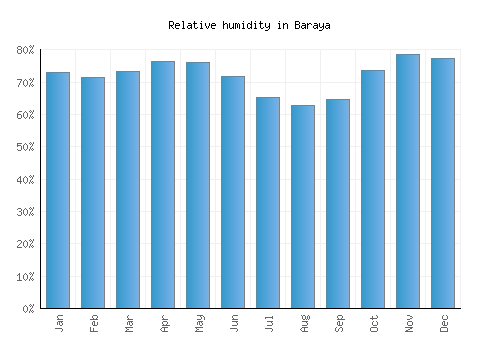 Baraya relative humidity averages