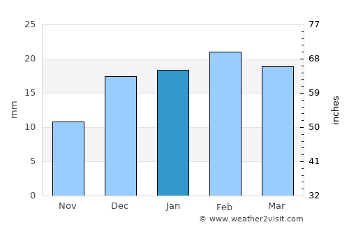 Bargi average rain in January