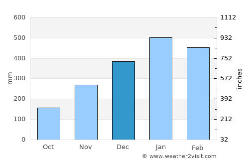 Bari average rain in December