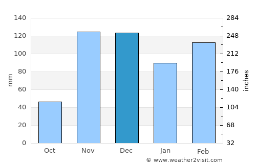 Bariadi average rain in December