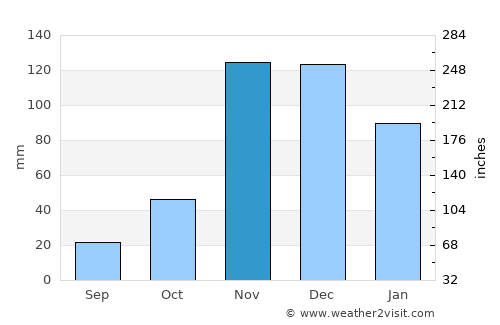 Bariadi average rain in November