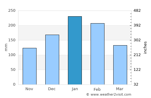 Bariri average rain in January