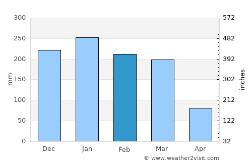 Barra Mansa average rain in February