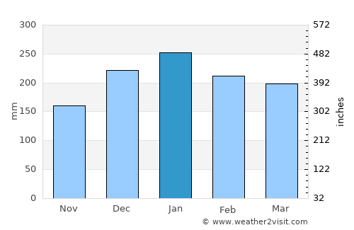 Barra Mansa average rain in January