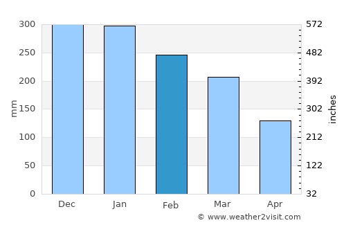 Barro Alto average rain in February