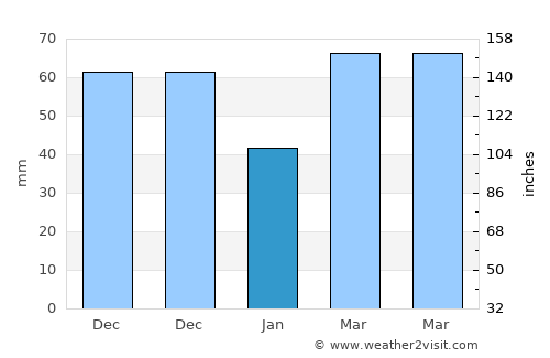 Bartlett average rain in January
