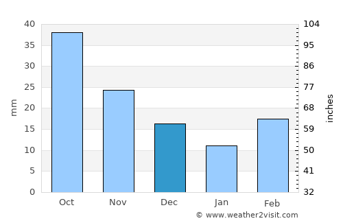 Bartlett average rain in December