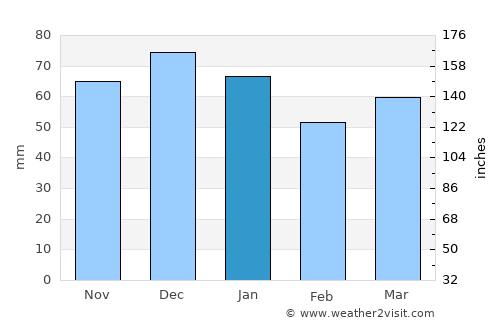 Bartley Green average rain in January