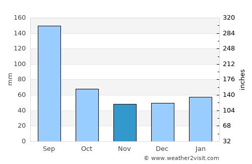 Bartow average rain in November