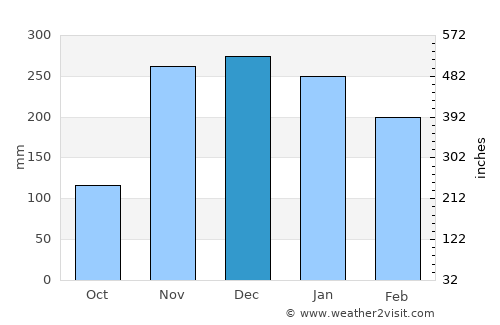 Barview average rain in December