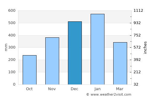 Basilisa average rain in December