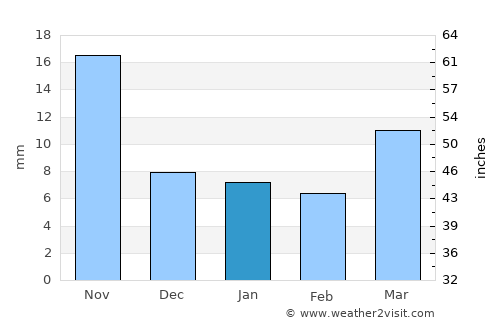 Basmat average rain in January
