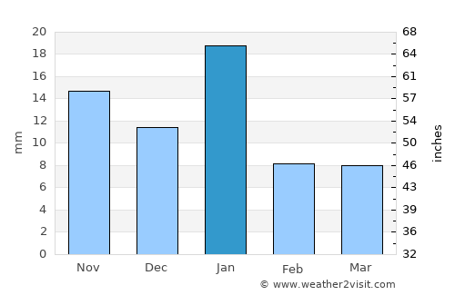 Bāsoda average rain in January