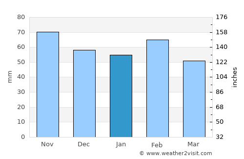 Bastrop average rain in January