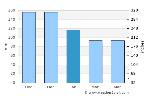 Bato Bato average rain in January